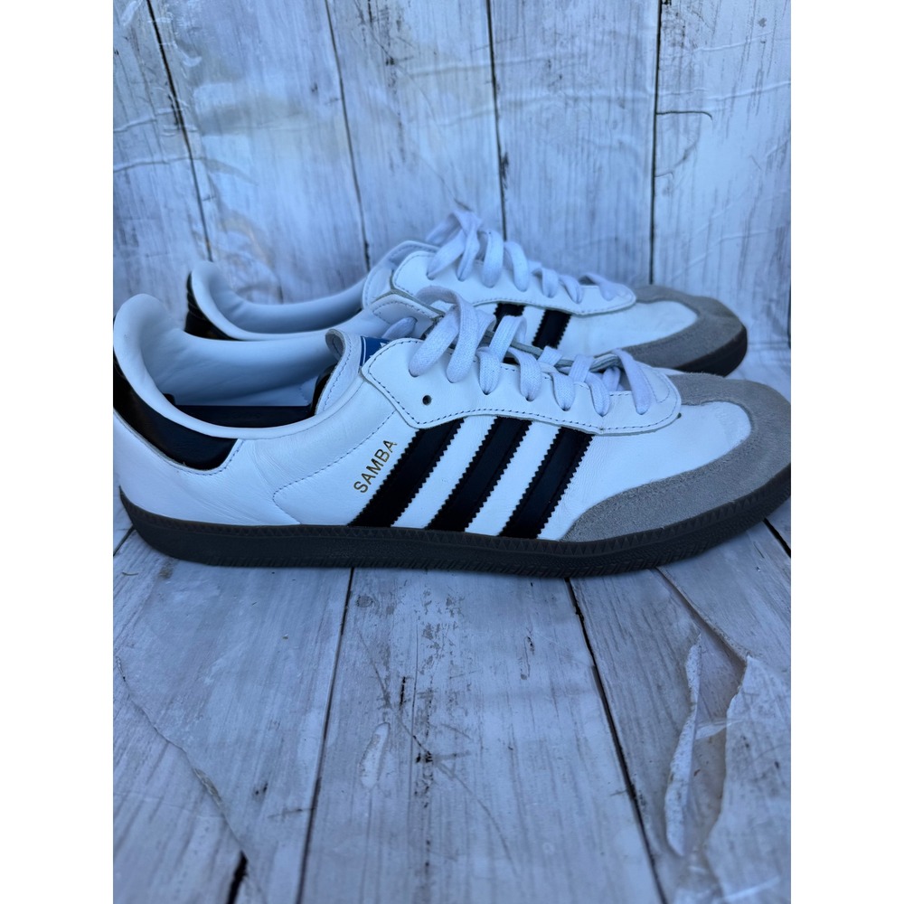 Adidas Samba OG White Black Gum Sole Leather Suede Sneakers Mens Low Top Shoes